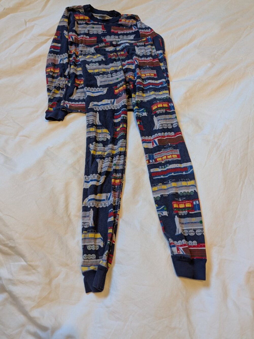 Hanna Andersson Organic Cotton Train PJs 12
